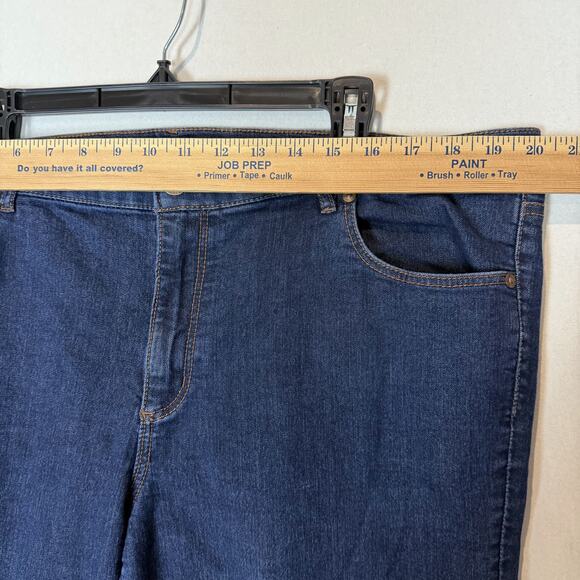 Made And Loved Loft Jeans Womens 18/34 Blue Denim Stretch High-Rise Skinny Leg - Picture 14 of 15